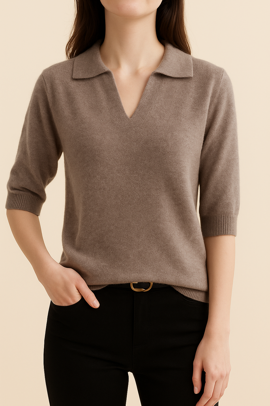 Elina V-Neck Knit – Soft, Warm & Effortless