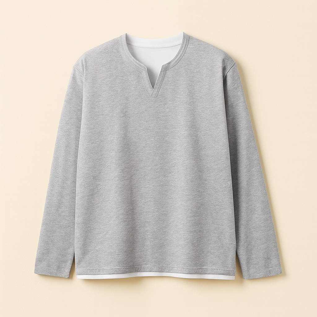Louis Layered Luxe Tee – Comfort, Contrast & Cool