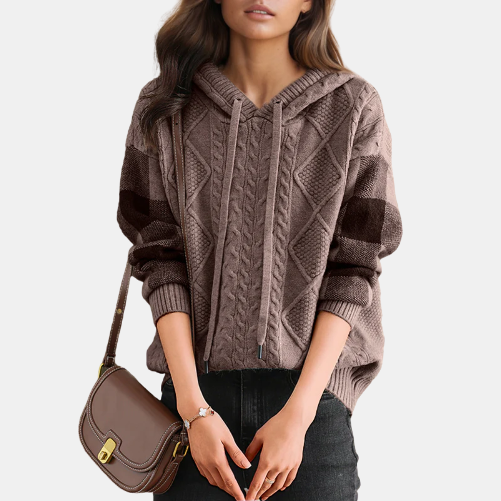 Remi | Cable Knit Hoodie Sweater
