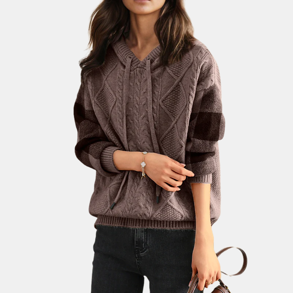 Remi | Cable Knit Hoodie Sweater