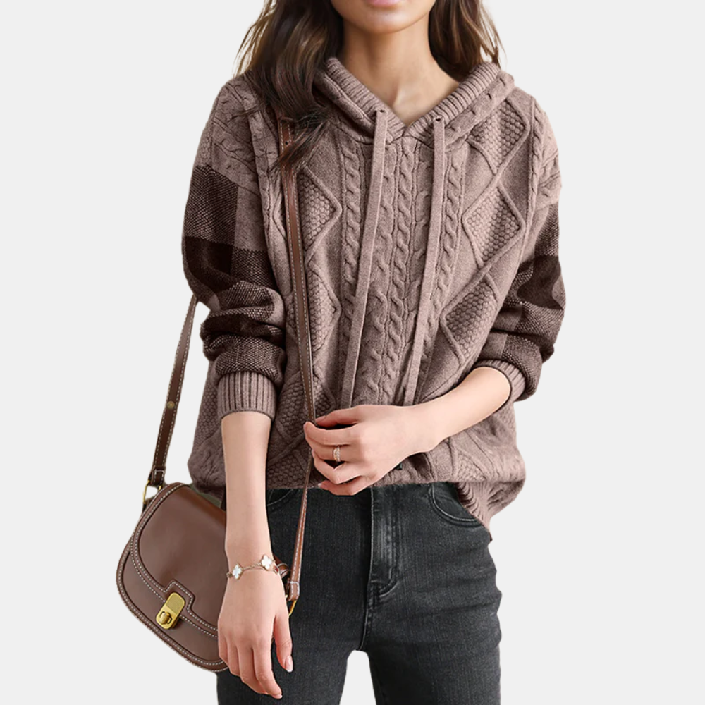 Remi | Cable Knit Hoodie Sweater