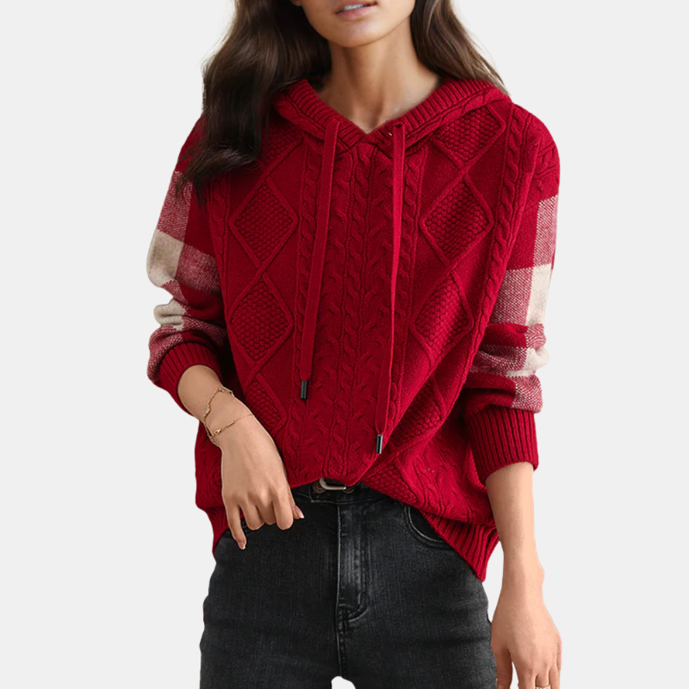 Remi | Cable Knit Hoodie Sweater
