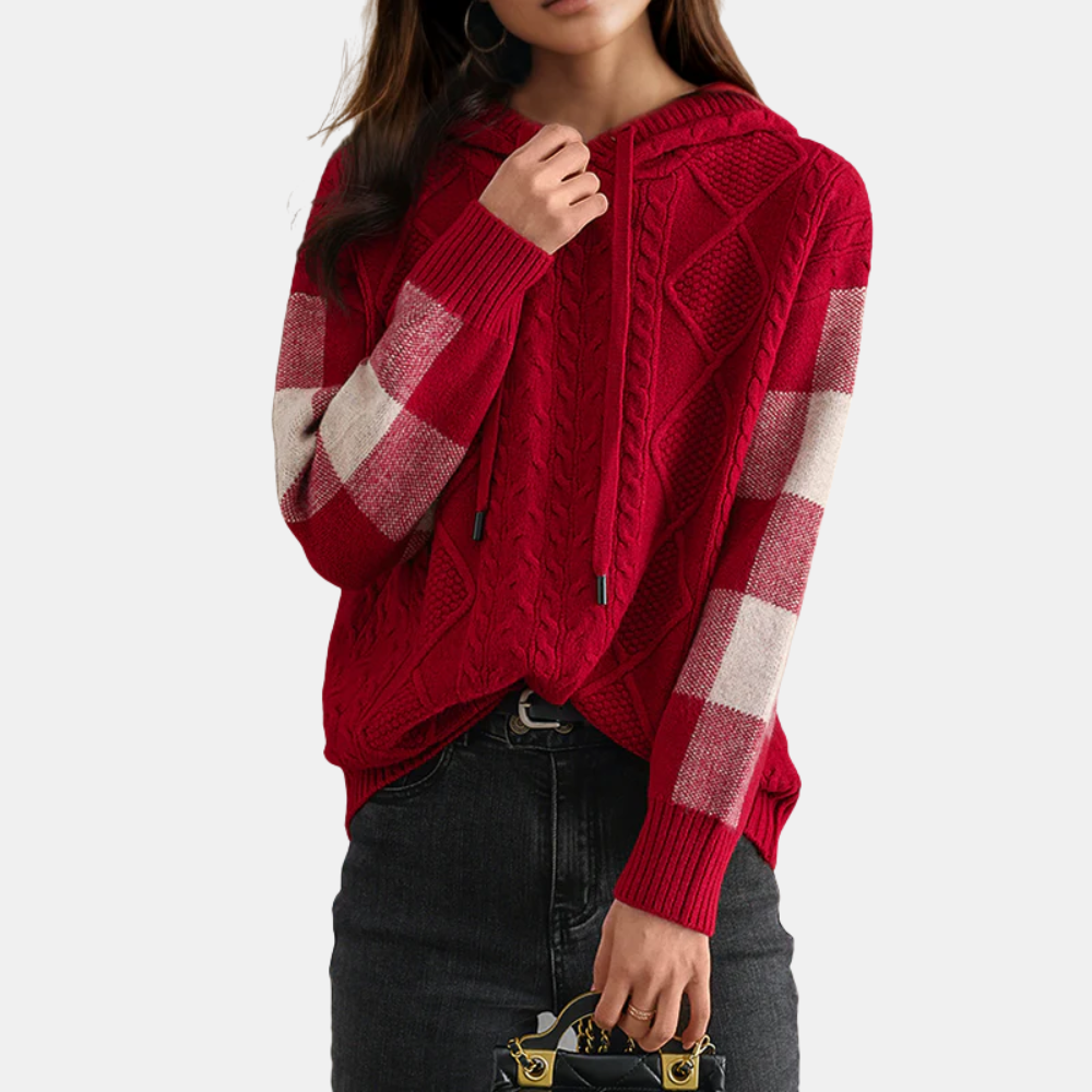Remi | Cable Knit Hoodie Sweater