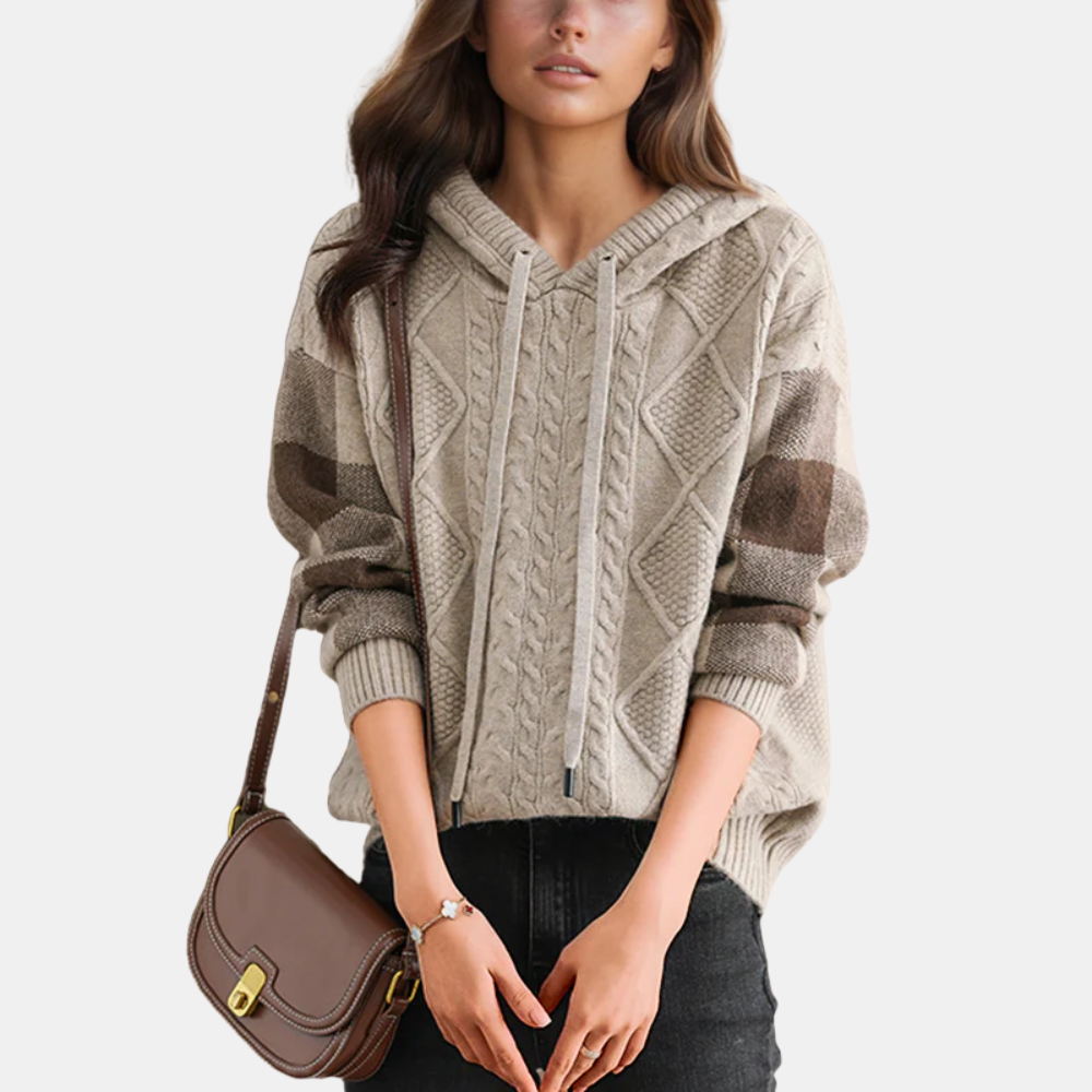 Remi | Cable Knit Hoodie Sweater