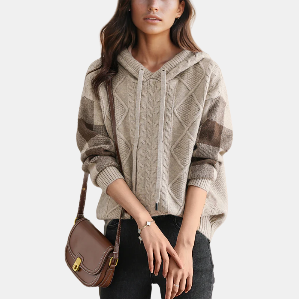 Remi | Cable Knit Hoodie Sweater