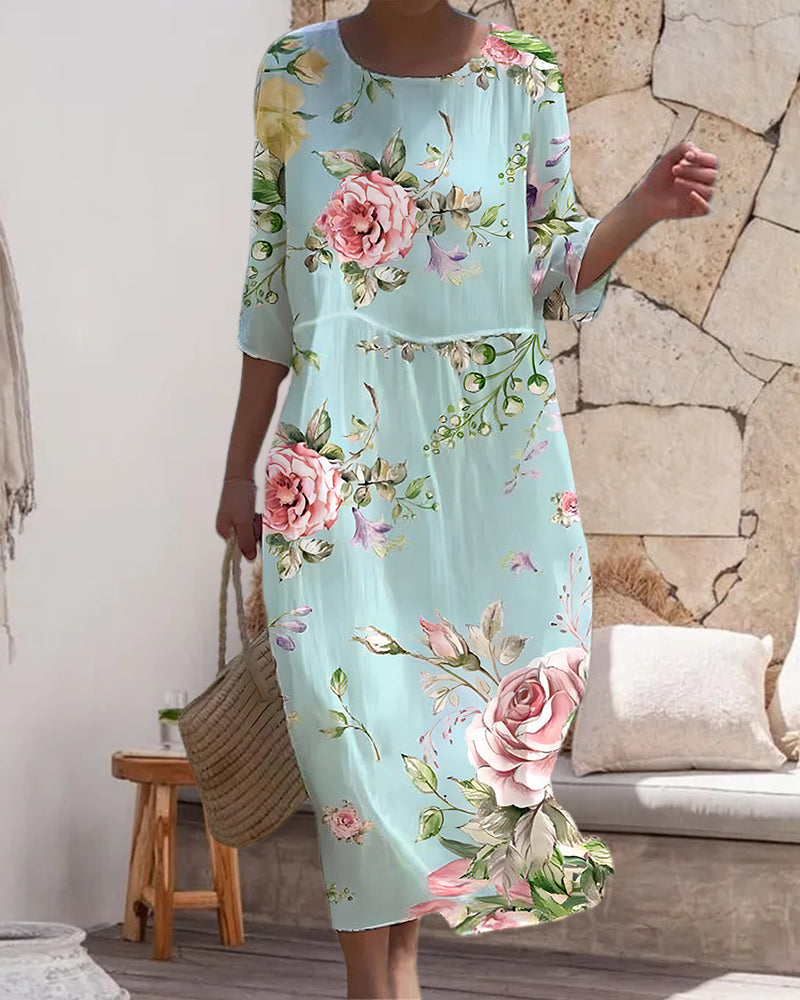 Ruth | Dress with Floral Pattern