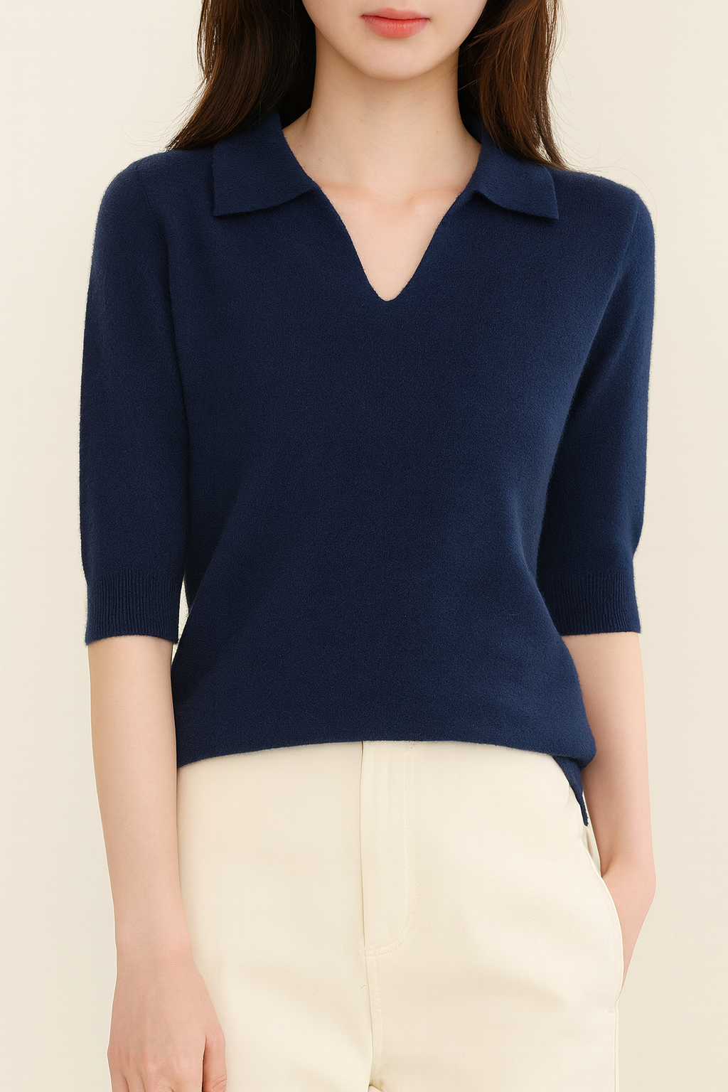 Elina V-Neck Knit – Soft, Warm & Effortless
