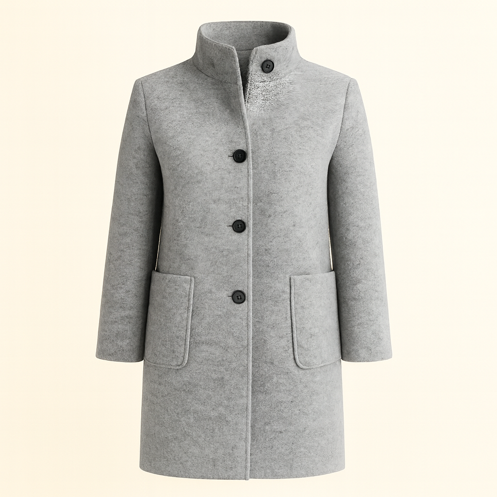Kaia Stand Collar Coat – Soft, Stylish & Easy