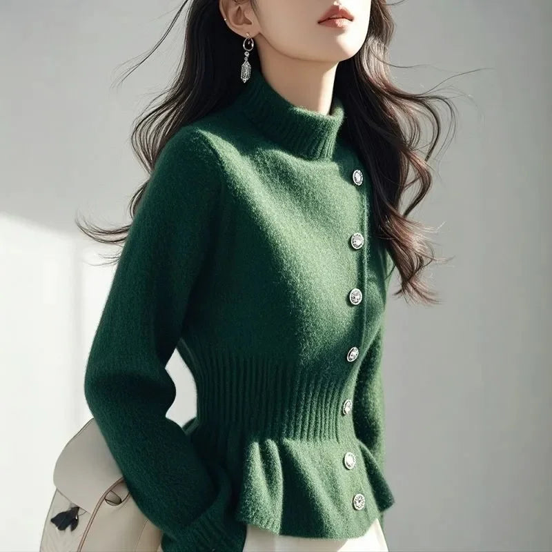 Elise Cashmere Blend Knit – Elegant Slim-Fit Fall/Winter Sweater