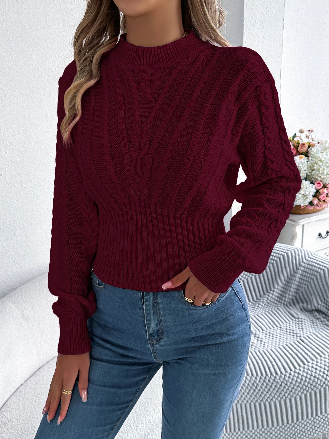 Sienna Knit Sweater – Cozy Twist Design & Elegant Fit