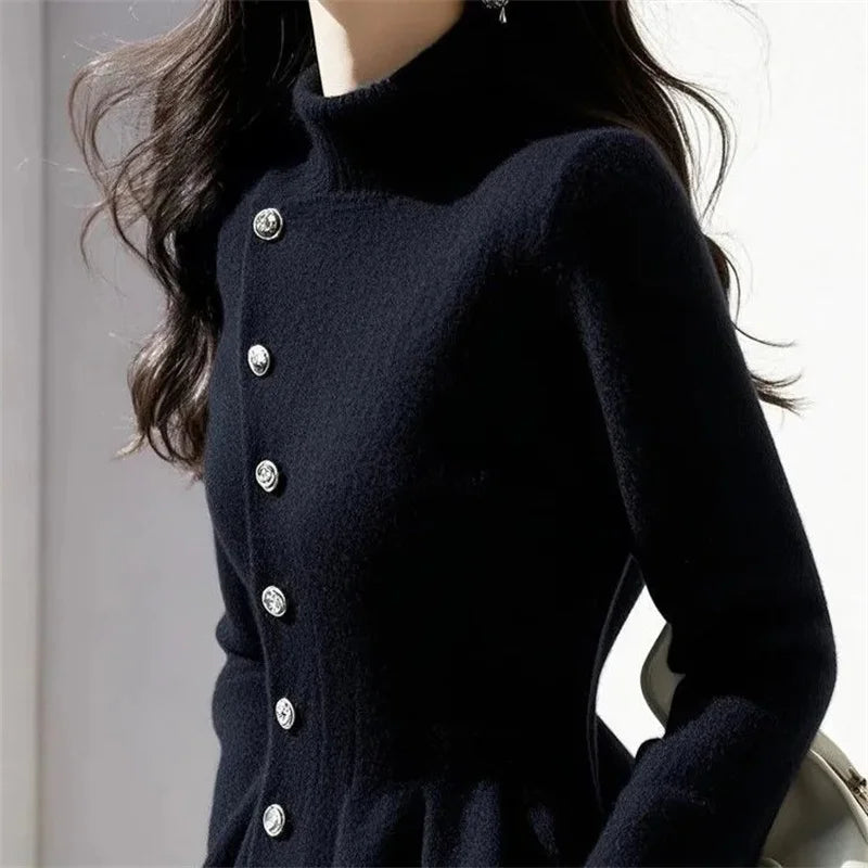 Elise Cashmere Blend Knit – Elegant Slim-Fit Fall/Winter Sweater
