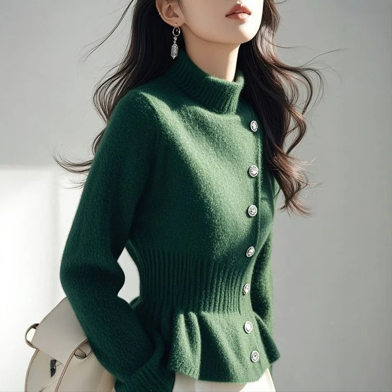 Elise Cashmere Blend Knit – Elegant Slim-Fit Fall/Winter Sweater