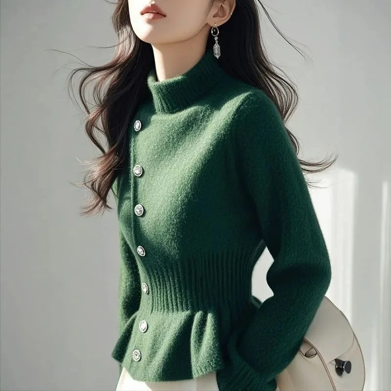 Elise Cashmere Blend Knit – Elegant Slim-Fit Fall/Winter Sweater