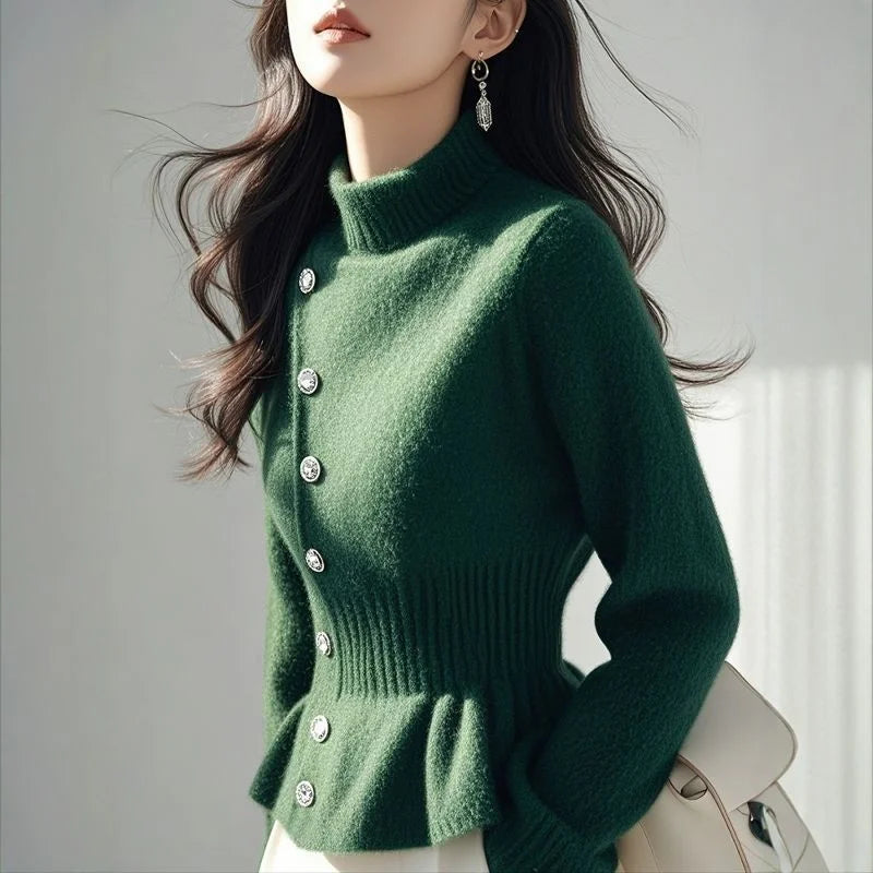 Elise Cashmere Blend Knit – Elegant Slim-Fit Fall/Winter Sweater