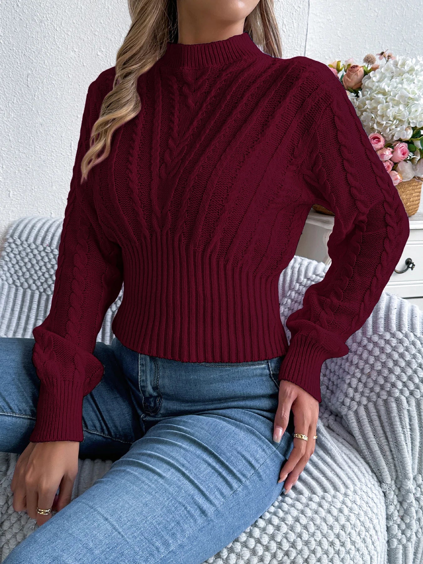 Sienna Knit Sweater – Cozy Twist Design & Elegant Fit