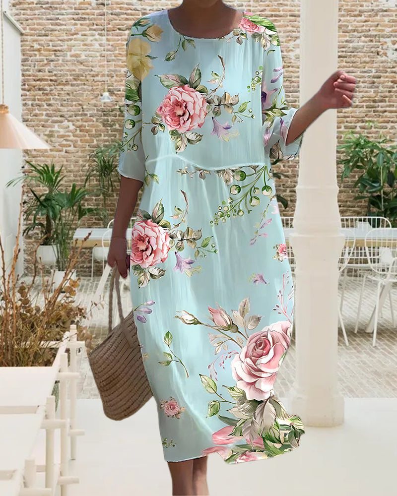 Ruth | Dress with Floral Pattern