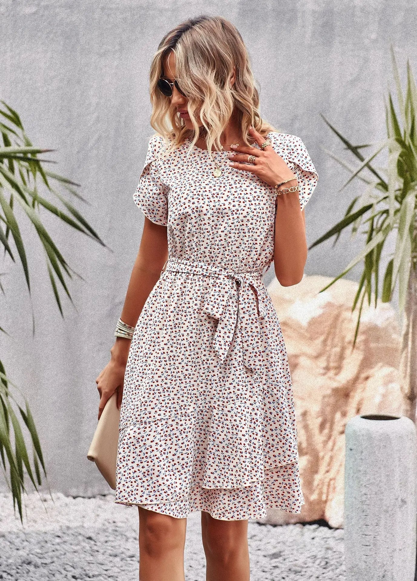 Scarlett™ - Casual Pleated Floral Dress