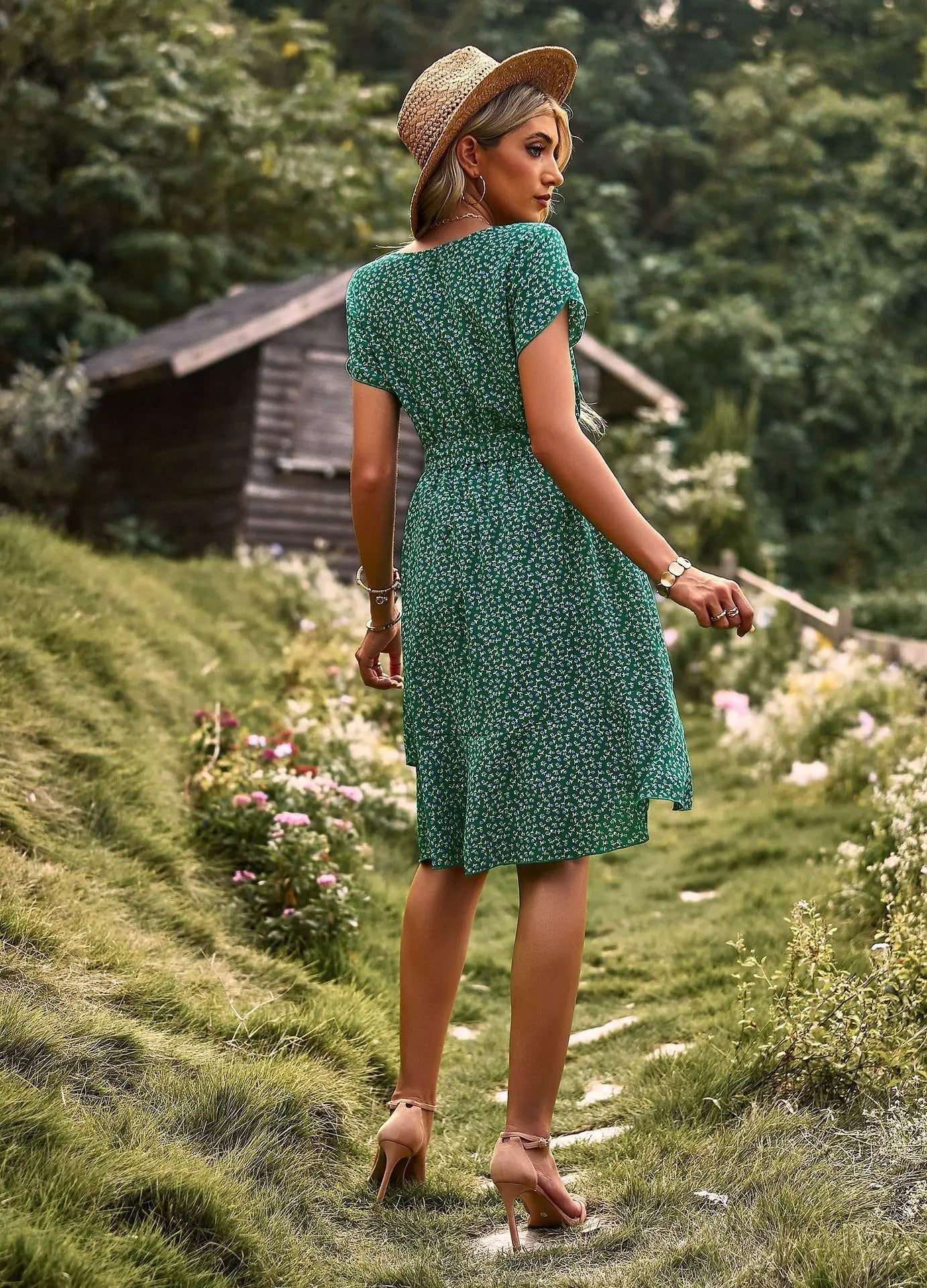 Scarlett™ - Casual Pleated Floral Dress