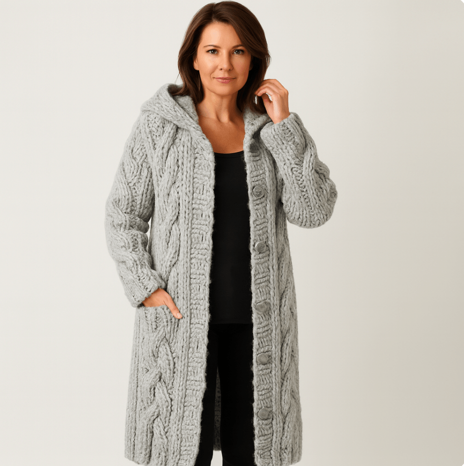 Mara Knit Coat – Cozy Warmth Meets Effortless Oversize Comfort