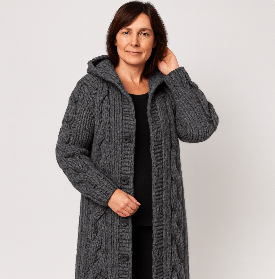 Mara Knit Coat – Cozy Warmth Meets Effortless Oversize Comfort
