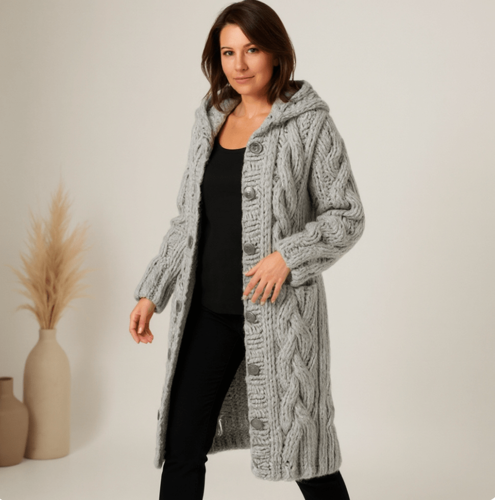Mara Knit Coat – Cozy Warmth Meets Effortless Oversize Comfort